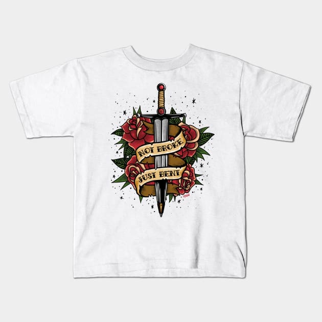 Swords and Pens Kids T-Shirt by JosephSheltonArt